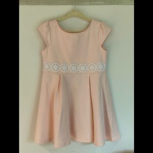 Janie and Jack blush dress with intricate detail. Size 3